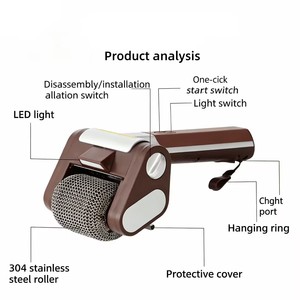 Cepillo Eléctrico para Parrilla <span class=keywords><strong>SiXi</strong></span> de Acero Inoxidable 304, Giratorio, Recargable, con Mango Largo y Duradero, Herramienta para Limpiar Barbacoas - Product Image 2