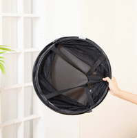 Panier à linge portable PEIQUAN en spirale élastique, grand panier à linge sale en maille de polyester, panier de rangement pour vêtements à domicile
