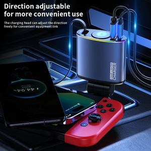 <span class=keywords><strong>Chargeur</strong></span> de voiture à charge rapide en métal rétractable de nouveau style 2025 avec conception portable de charge sans fil - Product Image 3