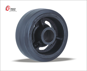 Roda resistente de borracha, rodas de borracha sólida preta com núcleo de ferro fundido para caminhão de mão, roda de barra, 3/4/5/<span class=keywords><strong>6</strong></span>/8/10 polegadas - Product Image 1