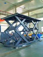 Elevador de Tijera Hidráulico de Doble Plataforma Jiuxin SJG con Certificación CE, Tamaño de Mesa 5400x2500MM, Elevador Fijo para Estacionamiento de Autos en Hoteles y Subterráneos