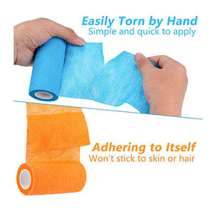 Aranea مخصص شعار للماء الذاتي لاصق غير المنسوجة ضمادة لاصقة مرنة 10 سنتيمتر البيطري التفاف ضمادة - Product Image 3