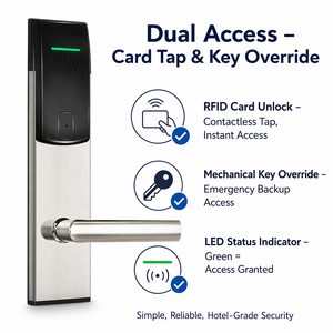ซอฟต์แวร์จัดการระบบล็อคโรงแรม RFID ฟรี สำหรับสำนักงาน อพาร์ทเมนท์ ห้องพักแขก ระบบล็อคประตูดิจิตอลอัจฉริยะ RF287 สำหรับโรงแรม - Product Image 2