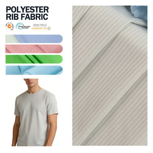 Tela de Poliéster Acanalado 4x2, Tejido de Punto Acanalado Firme, Suave y Versátil para Accesorios de Moda y Prendas - Product Image 1