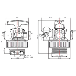 <span class=keywords><strong>Adoucisseur</strong></span> <span class=keywords><strong>d</strong></span>'<span class=keywords><strong>eau</strong></span> automatique <span class=keywords><strong>Clack</strong></span> Valve avec 1 an de garantie Matériau ABS Engrenage PLC-fabricant Composants Fabricant Prix - Product Image 2
