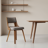 Chaise de salle à manger en bois massif noir avec revêtement en cuir et tissu, design moderne de bonne qualité, SF-8042, mobilier pour la maison, style farmhouse, bureau à domicile