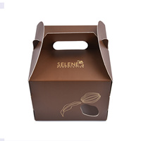 Emballages pliables écologiques en matériaux recyclés pour gâteaux, personnalisables avec logo en feuille d'or, pour chocolats et pâtisseries de qualité alimentaire, vente en gros