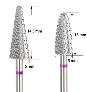 Fraise conique professionnelle en carbure de tungstène de 3/32 po pour le retrait du vernis gel et de l'acrylique, pour manucure électrique - Product Image 2