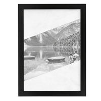 TKYGU 11x14 Bingkai Foto Kayu Set 3 Hitam Anti Pecah Semi-Gloss untuk Dinding, Cocok untuk Hadiah Keluarga & Pernikahan