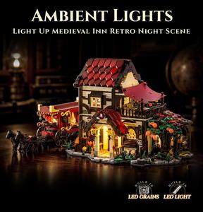 H1006 Street View Building Lighting Villa, Bloques de Construcción Ensamblables, Modelo de Floristería, Unisex, 40 Piezas, Plástico ABS, Juguetes DIY, Regalos - Product Image 6