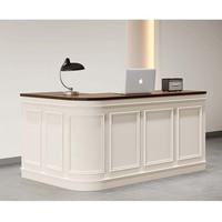 Comptoir en bois moderne sur mesure pour bars, restaurants, petits espaces - Style crème - Boutique de vêtements, bar F&B, table de bar, hôtels, hôpitaux, centres commerciaux