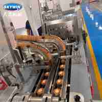 Nouvelle ligne d'emballage entièrement automatique en acier inoxydable 304 pour biscuits, machine à sandwichs à la crème 800-1200 pièces/min pour boulangerie professionnelle
