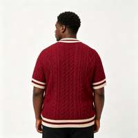 Pulls tricotés pour hommes à manches courtes avec broderie animale et lettres, vente en gros en usine, OEM