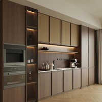 Modernes Luxus-Sideboard Wohnzimmermöbel mit Rattantüren Kaffee-Bar Aufbewahrungsschrank für Esszimmer Villa Zuhause