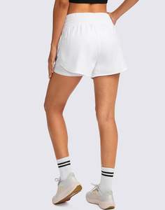 运动网球回收快速合身女短裤健身2层短裤干燥合身慢跑者健身房瑜伽短裤 - Product Image 3