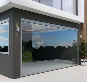 Persianas enrollables transparentes de PVC retráctiles, impermeables y resistentes al viento para exteriores, con cremallera, para patio, <span class=keywords><strong>garaje</strong></span> - Product Image 1