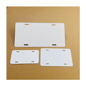 Vendite calde Gloss White Dye sublimazione targa in alluminio in metallo 12 ''<span class=keywords><strong>X</strong></span> 6'' etichette in metallo per Auto in bianco per accessori Auto - Product Image 2