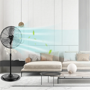 พัดลมไฟฟ้าอุตสาหกรรมความเร็วสูง20นิ้วพัดลมตั้งพื้น140W ฐานกลมพัดลม AC มีช่องระบายอากาศขนาดใหญ่ดีไซน์ทันสมัย - Product Image 6