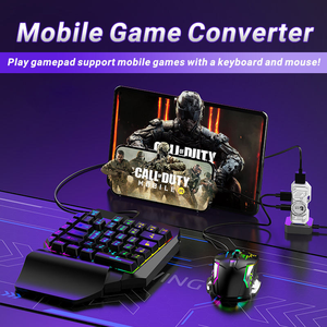 Yo M9 5-in-1 bàn phím chơi Game và chuột chuyển đổi plug and play RGB Backlit Bàn phím di động trò chơi chuyển đổi cho <span class=keywords><strong>Android</strong></span> IOS điện thoại - Product Image 5