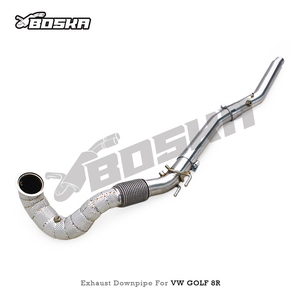 Tubo de Escape de Flujo Libre de Acero Inoxidable SUS304 Boska, Downpipe Recto de Ajuste Directo en Stock para VW Golf 8R 2.0T 2020-2024 con OPF - Product Image 6