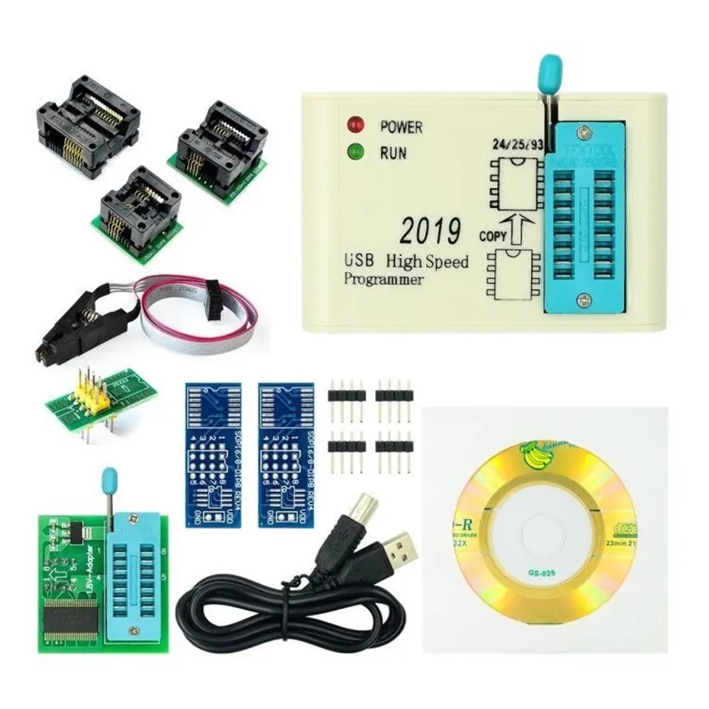 Цена от производителя, новейшая версия, EZP 2019 высокоскоростной USB-программатор SPI, Поддержка 24 25 93 EEPROM 25 флэш-чип BIOS + 5 сокет