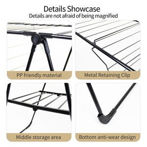 Séchoir à <span class=keywords><strong>linge</strong></span> pliable peu encombrant pour balcon domestique - Product Image 2