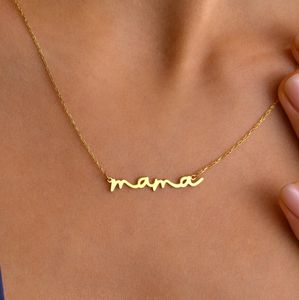 Elegante Collar Mama Chapado en <span class=keywords><strong>Oro</strong></span> <span class=keywords><strong>de</strong></span> 18k, Joyería Delicada <span class=keywords><strong>de</strong></span> Acero Inoxidable para Mamá, Regalo para Recién Nacidos, Regalo para Nuevas Mamás - Product Image 4