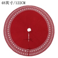 CYNYA Grande jupe de sapin de Noël vintage motif flocon de neige en fibre acrylique, couvre-sapin rustique pour la décoration de la maison et des fêtes