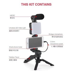 Mới Đến Gấp Máy Tính Để Bàn <span class=keywords><strong>Tripod</strong></span> Đứng Với Điền Ánh Sáng Microphone Bracket Ảnh Tự Sướng Thanh Cho Điện Thoại Máy Ảnh Cho Phát Trực Tiếp - Product Image 6
