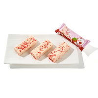 Barras de Cereal de Yogur con Fresa, Suministro de Fábrica OEM, Paquete Individual, Snack de Fruta Crujiente, Barras Nutritivas