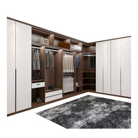 Grand ensemble de chambre nordique pliable et extensible avec matelas, poignée en aluminium, design moderne, meubles et dressing pour salon