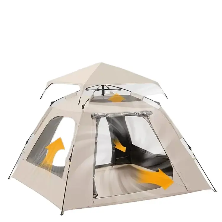 Vorhang Tragbares Camping zelt Zwei-in-Eins Voll automatisches schnell öffnendes Stoff klapp zelt für Picknick-Camping im Freien