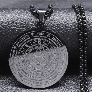 Acier Inoxydable 316L Plaqué Or 18k Géométrie Sacrée Collier Noeud de Sorcière Collier Noeud Celtique Offre Spéciale Bijoux de Yoga Chanceux - Product Image 4