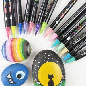 खय थोक 72 रंग स्थायी प्लास्टिक एक्रिलिक पेंट मार्कर पेन रॉक लकड़ी के कैनवास पत्थर के लिए - Product Image 4