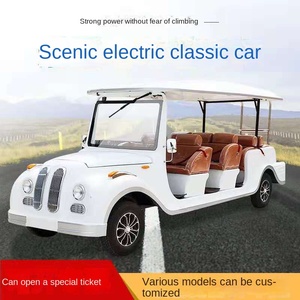 Scenic Manor Classic Electric Retro Ferry 4-Row 11-Seat Real Estate Sales Office RV Sightseeing 2 Stroke Golf Carts - Product Image 4