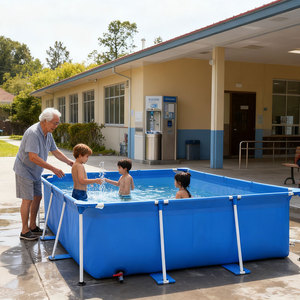 <span class=keywords><strong>Piscina</strong></span> <span class=keywords><strong>Inflable</strong></span> <span class=keywords><strong>Rectangular</strong></span> de PVC para Niños y Familias, para Jardín o Patio Trasero, Keyubo 28272 - Product Image 1
