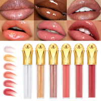 Gloss à lèvres liquide hydratant longue durée effet brillant, format voyage, maquillage de haute qualité
