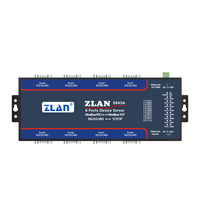 Servidor Serial Industrial Ethernet de 8 Puertos RS232 RS485 a Ethernet TCP/IP Modbus, Gateway Industrial ZLAN5843A