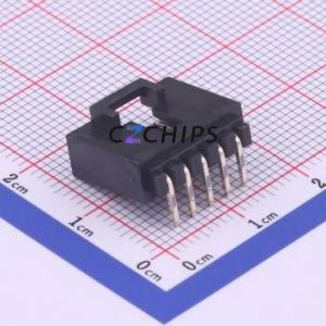 M2553R-05P Wire-to-Board Pin Header Bent Lead Through Hole,P=2.54mm Connector 1x5P 2.54mm Right Angle Insert 5P - Product Image 2