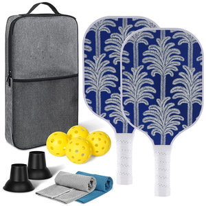 Pickleball Paddles Set 40x20x1.4cm Fiberglass Lightweight With Carry Bag And Balls For Outdoor Entertainment - Product Image 1