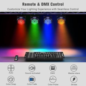 Projecteurs <span class=keywords><strong>de</strong></span> scène RGB Par Can Beam 60 LED 90W, dimmables, avec télécommande DMX et contrôle sonore pour DJ, mariages, fêtes, lot <span class=keywords><strong>de</strong></span> <span class=keywords><strong>2</strong></span> - Product Image 3