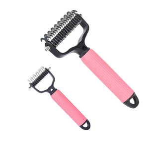<b>Pet</b> Hair Removal Comb Stainless Steel Double Sided For Dogs Cats Grooming - Product Image 5