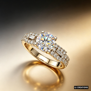 Custom S925/10K/14K/18K Solid Gold Rhodium Plated 1 Karat Lab Grown Diamond Wedding <b>Ring</b> VVS-VS Quality Brilliant Cut Party <b>Ring</b> - Product Image 2