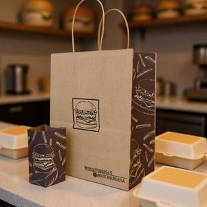 Bolsa de Papel Kraft Compostable Personalizada de 12 oz con Refuerzo Lateral para Café para Llevar, Bebidas y Envíos - Product Image 6