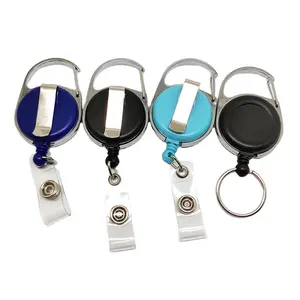 Fast Delivery ABS Plastic /Metal Retractable Badge Name ID Card Holder Reel