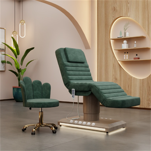 Lit de beauté moderne entièrement électrique, lit de massage de qualité professionnelle, lit de tatouage des sourcils, dossier incurvé réglable, lit esthétique médical - Product Image 3