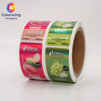 Etiquetas de Película Láser Brillante Personalizadas al por Mayor, Etiquetas Adhesivas en Rollo de Alta Calidad para Marca de Múltiples Productos, Resistentes al Agua, para Alimentos
