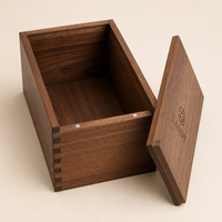 Boîte en bois de noyer personnalisée, emballage cadeau en bois massif de qualité supérieure, boîte à souvenirs personnalisée, vente en gros, vente au détail, fourniture de marquage de marque