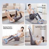 Appareil de fitness pour femmes avec pédale de comptage et poulie, machine à sit-up, corde d'étirement à domicile, longue autonomie de la batterie, compteur de calories