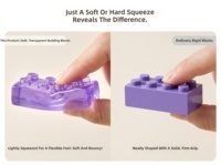 Blocs de construction populaires en gelée souple pour enfants, ensemble de blocs empilables en caoutchouc souple pour le soulagement du stress, jouets anti-stress